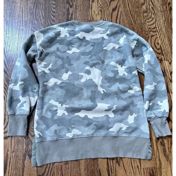 Hippie Rose Womens Size XS Green Camo Pullover Crewneck Split Side Sweatshirt - Picture 8 of 8